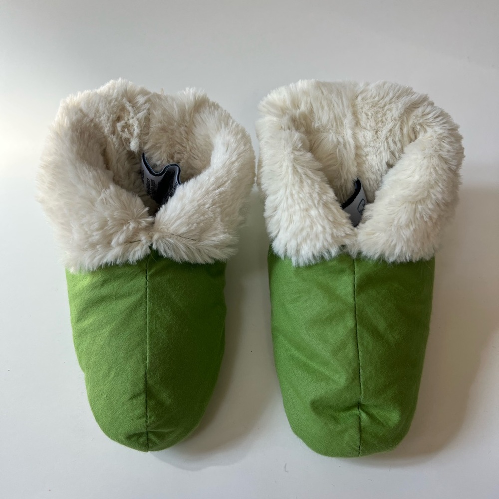 Cozy Green Kids Slippers-Company Kids-Down Filled